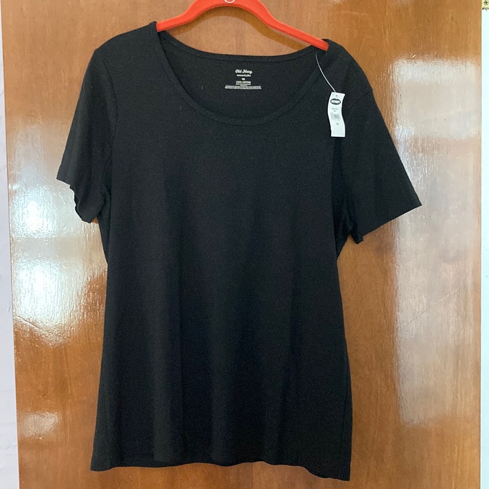 NWT Vintage Old Navy 100% Cotton Black Tee, size 1X